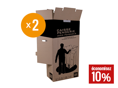 Cartons penderie lot de 2