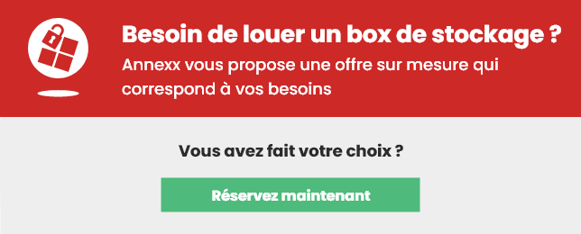 bannière d'information pour réserver un box