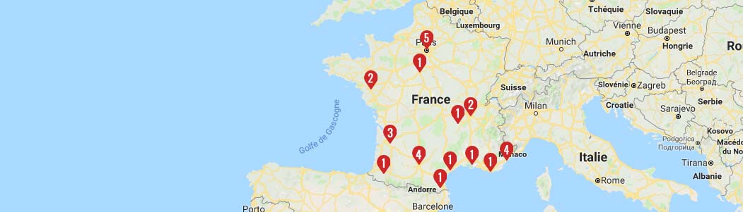 carte de tous les centres annexx